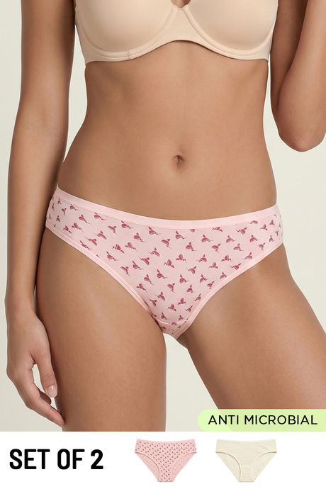 Buy Zivame Low Rise Full Coverage Bikini Panty  (Pack of 2) - Multicolor